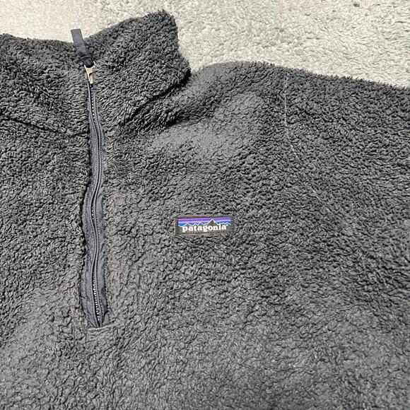 Patagonia Fleece Womens Large Gray Los Gatos Fleece 1/4 Zip Pullover *wearing - Picture 2 of 9